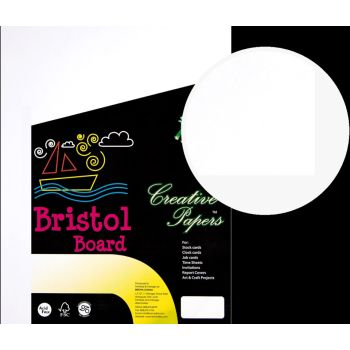 Bristol board White 8 1/2 x 11 - 100 Sheets, 180 GSM